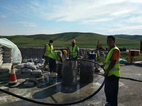 丽水公路地聚物下沉注浆